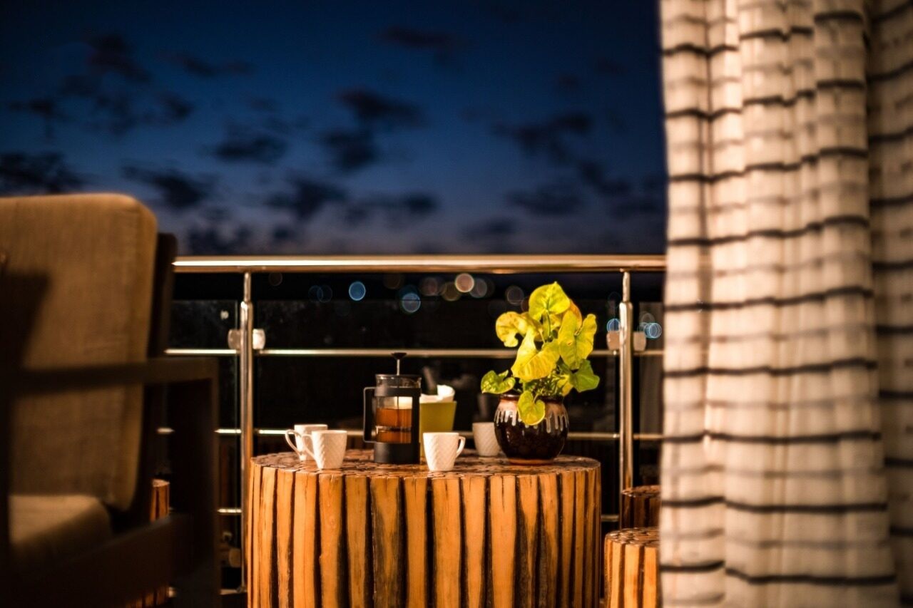 Balcony view over the Sahyadri hills