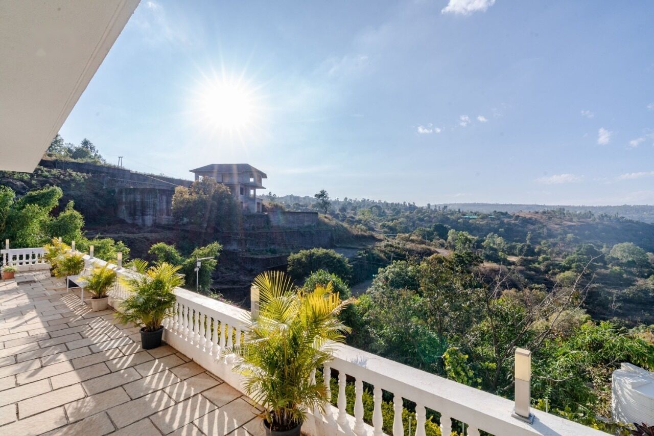 Panoramic valley view from the terrace